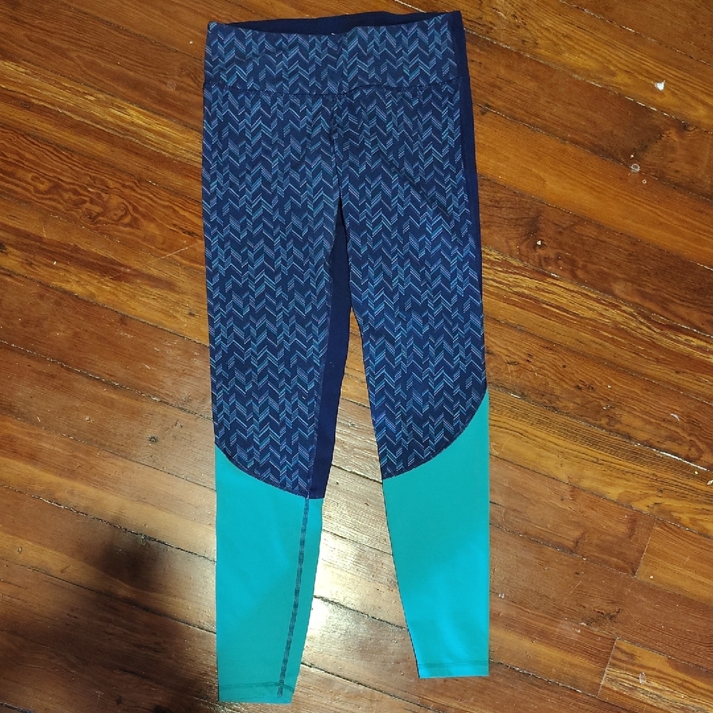 Blue and Teal Patterned Leggings